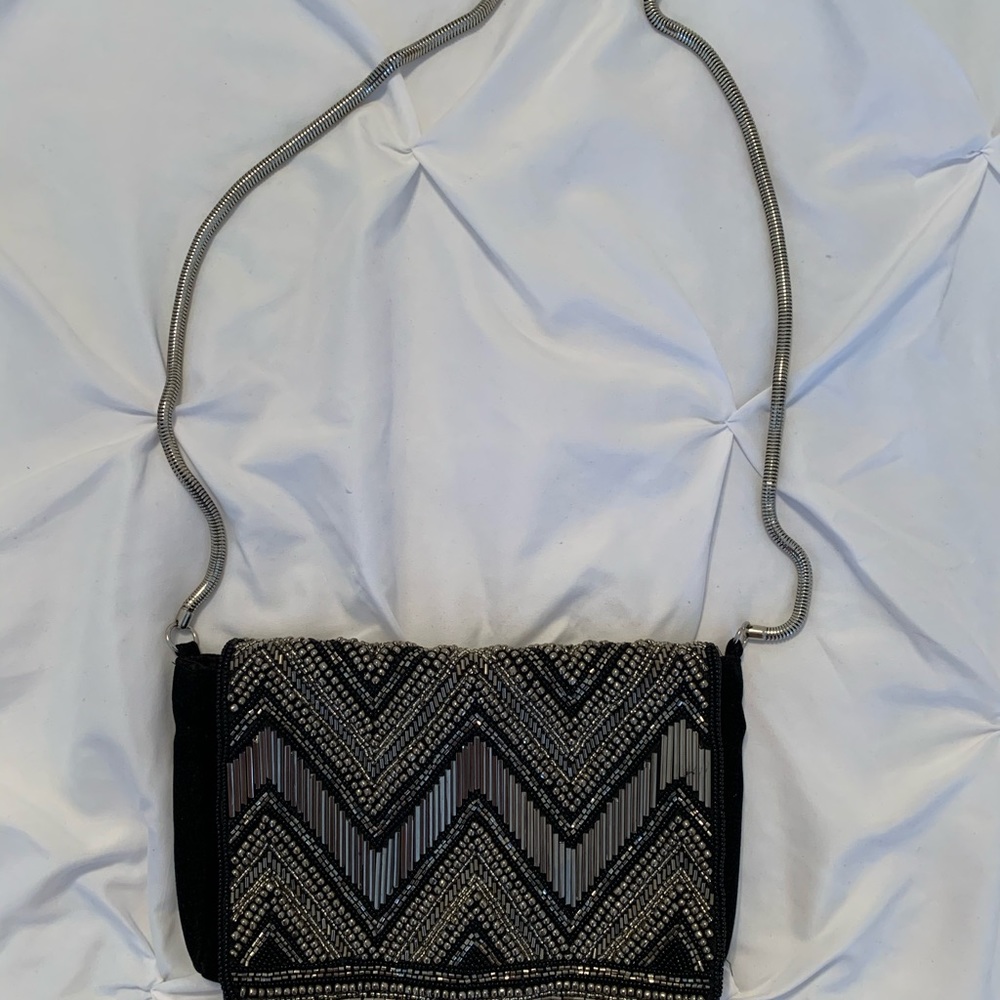Blk sequins purse